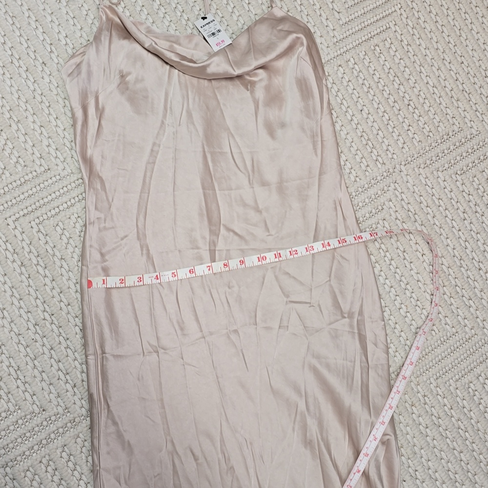 Express Satin Dress in Champagne - Picture 14 of 15